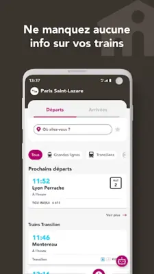 Ma Gare SNCF android App screenshot 2